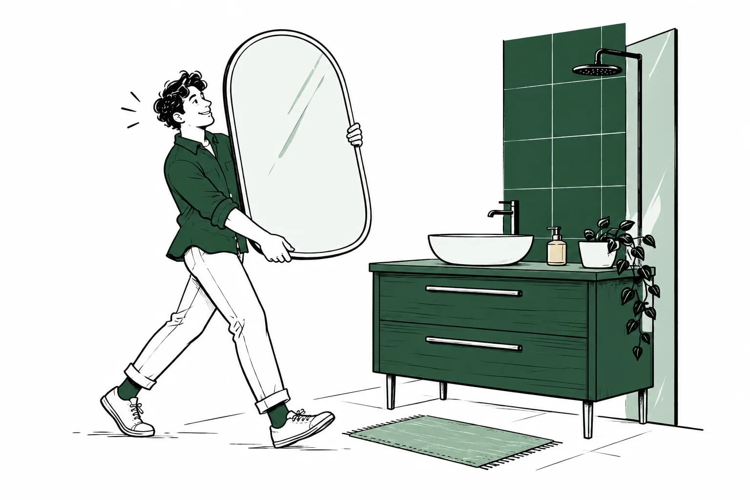 Bathrooms remodeling illustration